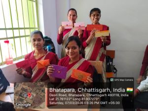 साप्ताहिक गतिविधि के अंतर्गत स्वरोजगार हेतु लिफाफा निर्माण प्रशिक्षण दिनांक 03-03-2026 